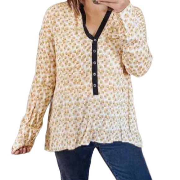 Anthropologie Tops - Vanessa Virginia (Anthropologie) v-neck peplum blouse size 2 excellent condition